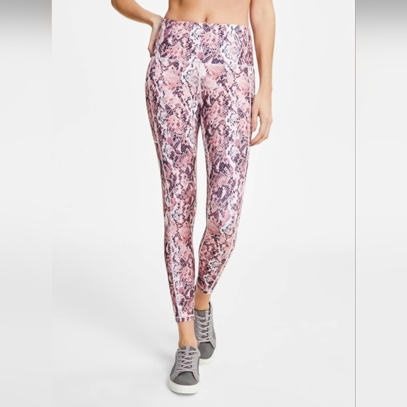 ID Ideology Snake-Print High-Rise 7/8 Compression Leggings Inseam 25" Rise:10" - Picture 1 of 7